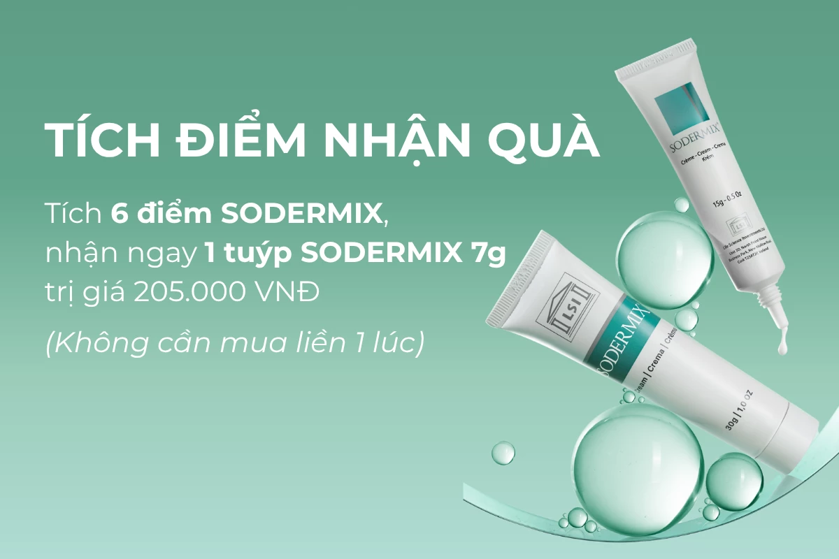 Tích điểm nhận quà trên đầu vỏ hộp SODERMIX, tiết kiệm đến 45.000 VNĐ!